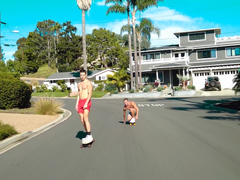 Longboard guys Justin Matthews and Evan Knoxx are